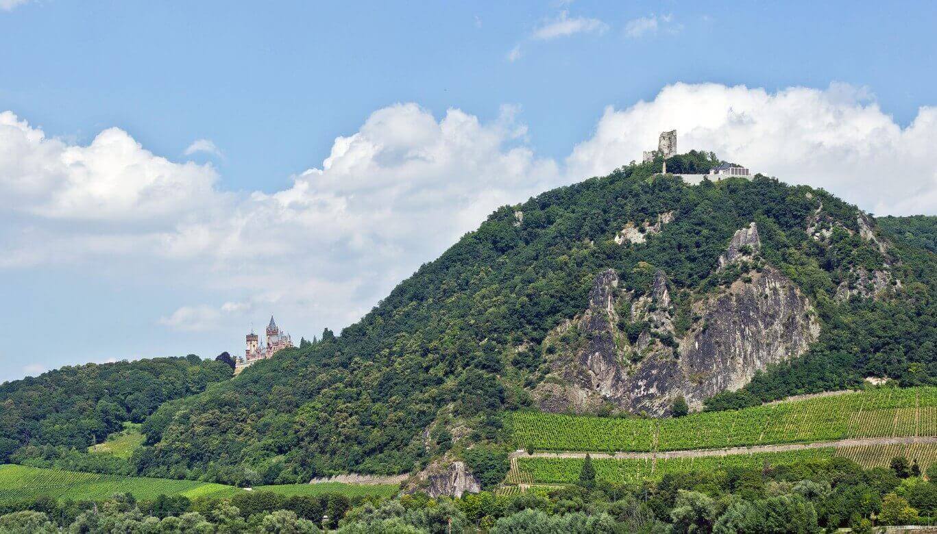 Der berühmte, steile Berg überm Rhein